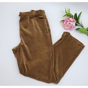 Vtg Lauren Ralph Lauren Velvet Pants WOmen's 10 Tan Brown Herringbone Academia